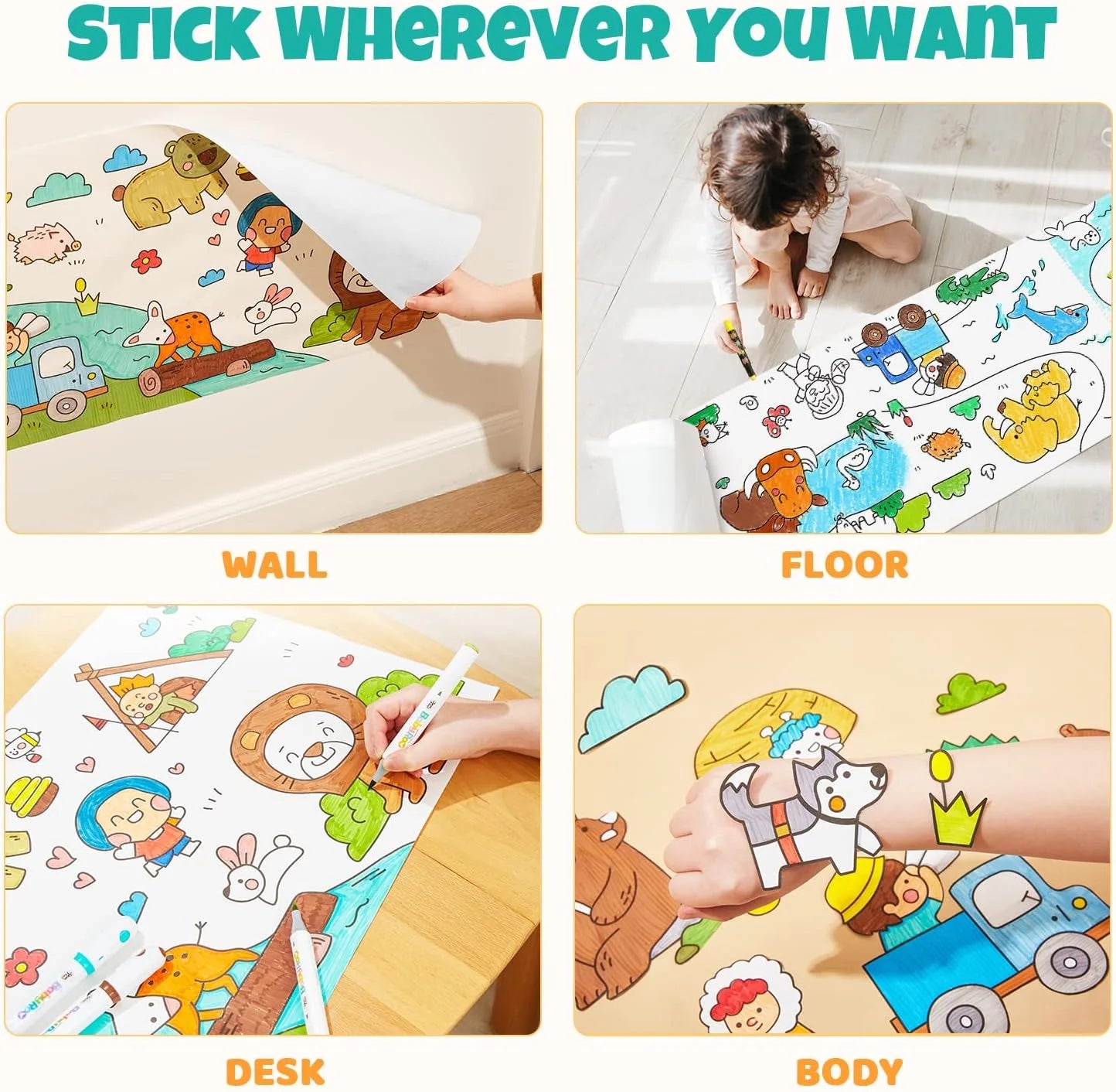 Creative Canvas™ — 300cm Reusable Doodling Roll | Sparks Imagination