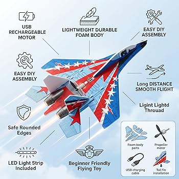 Aero Glider™ — Motorized Flying Plane | Builds Coordination & Outdoor Exploration Skills