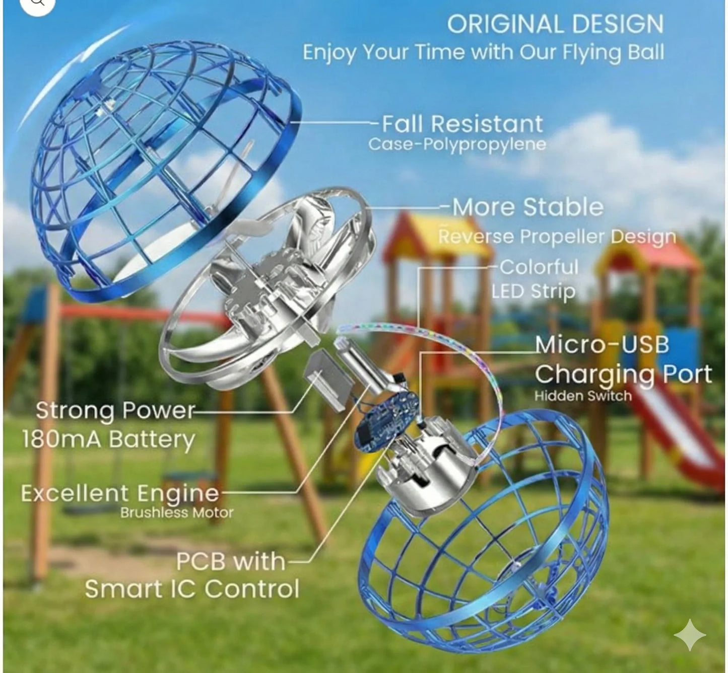 MagicFloater™ — Flying Spinner Ball | Builds Coordination & Active Play